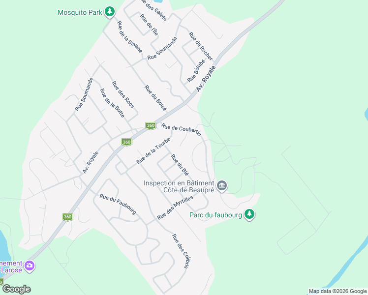 map of restaurants, bars, coffee shops, grocery stores, and more near 26 Rue d'Albertville in Capitale-Nationale