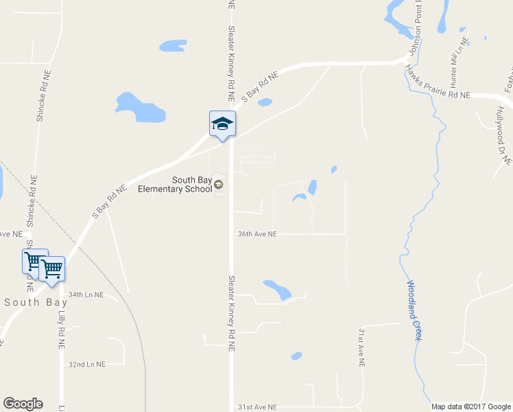 map of restaurants, bars, coffee shops, grocery stores, and more near 3636 Sleater Kinney Road Northeast in Olympia