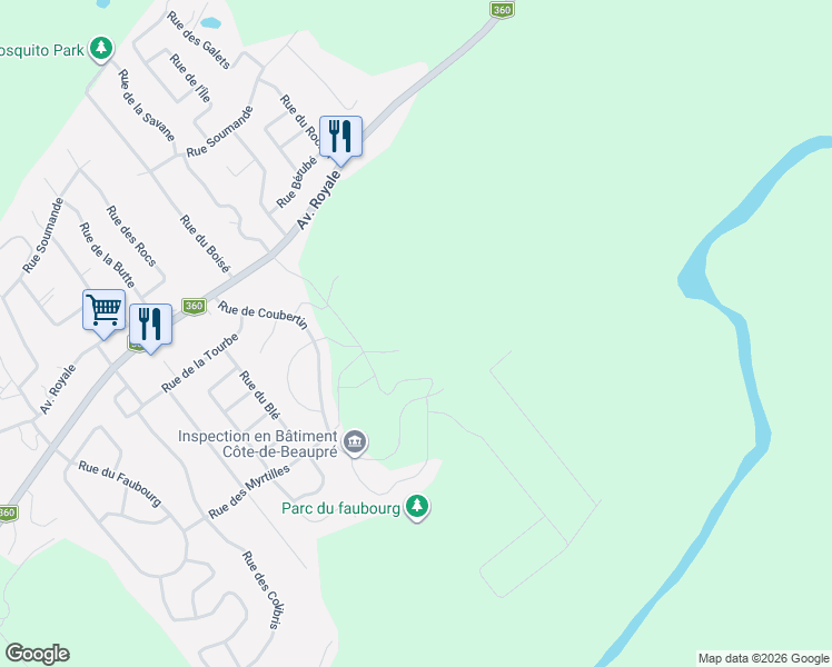 map of restaurants, bars, coffee shops, grocery stores, and more near in Capitale-Nationale