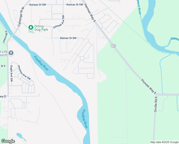 map of restaurants, bars, coffee shops, grocery stores, and more near 902 Maple Lane Southwest in Orting