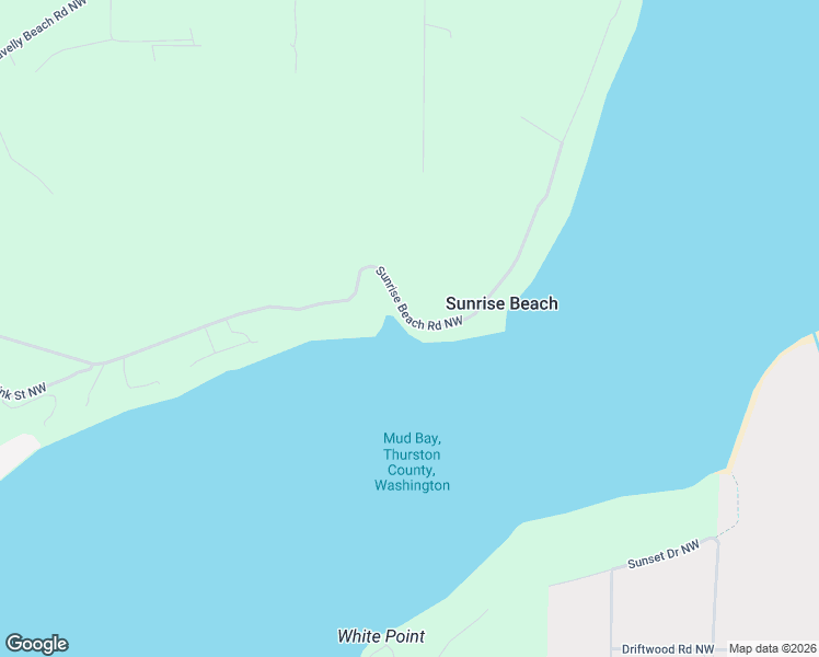 map of restaurants, bars, coffee shops, grocery stores, and more near 5311 Sunrise Beach Road Northwest in Olympia