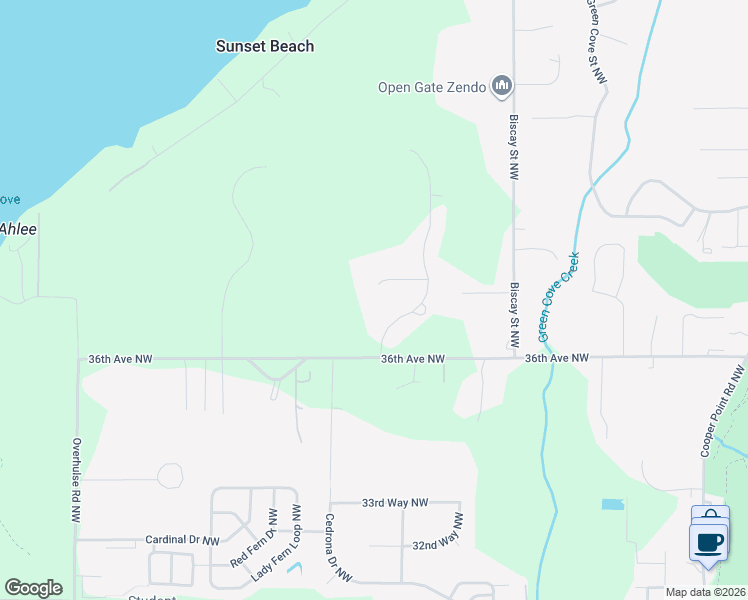 map of restaurants, bars, coffee shops, grocery stores, and more near 3541 37th Court Northwest in Olympia