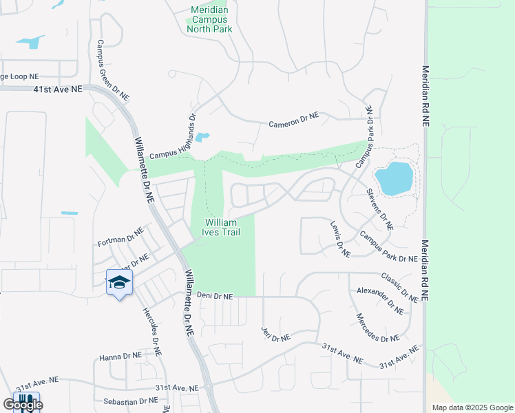 map of restaurants, bars, coffee shops, grocery stores, and more near 8908 Campus Meadows Loop Northeast in Lacey