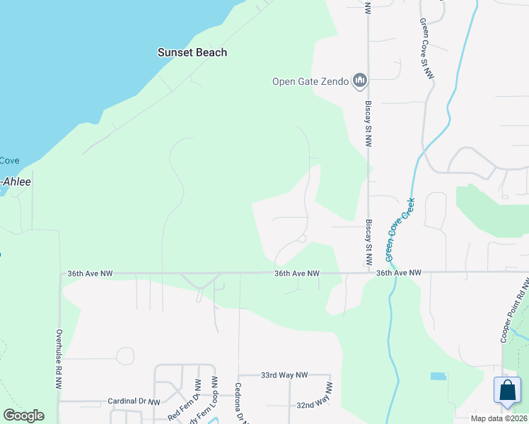 map of restaurants, bars, coffee shops, grocery stores, and more near 3541 37th Court Northwest in Olympia