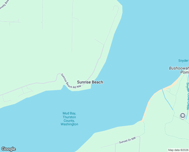 map of restaurants, bars, coffee shops, grocery stores, and more near 5135 Sunrise Beach Road Northwest in Olympia