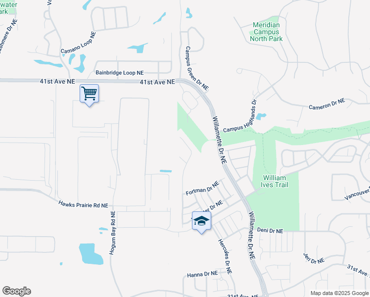 map of restaurants, bars, coffee shops, grocery stores, and more near 3729 Lanyard Drive Northeast in Lacey