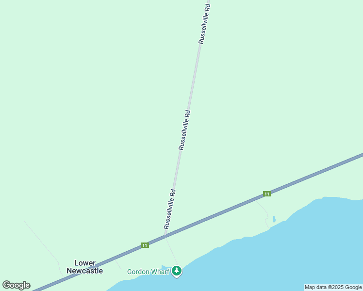 map of restaurants, bars, coffee shops, grocery stores, and more near Russellville Road in Miramichi