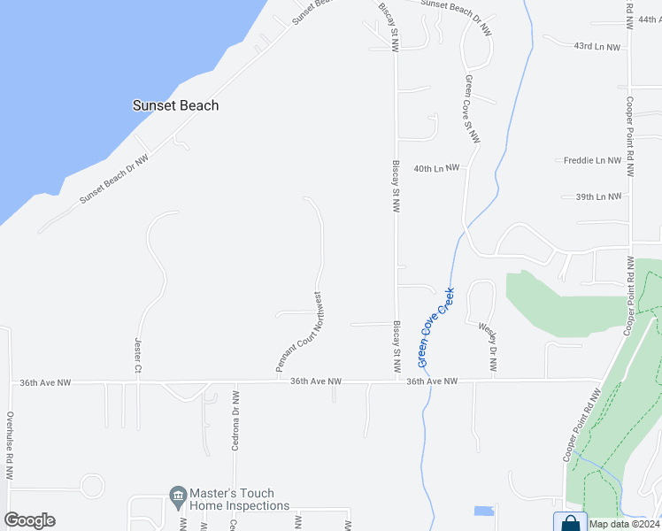 map of restaurants, bars, coffee shops, grocery stores, and more near 3816 Pennant Court Northwest in Olympia