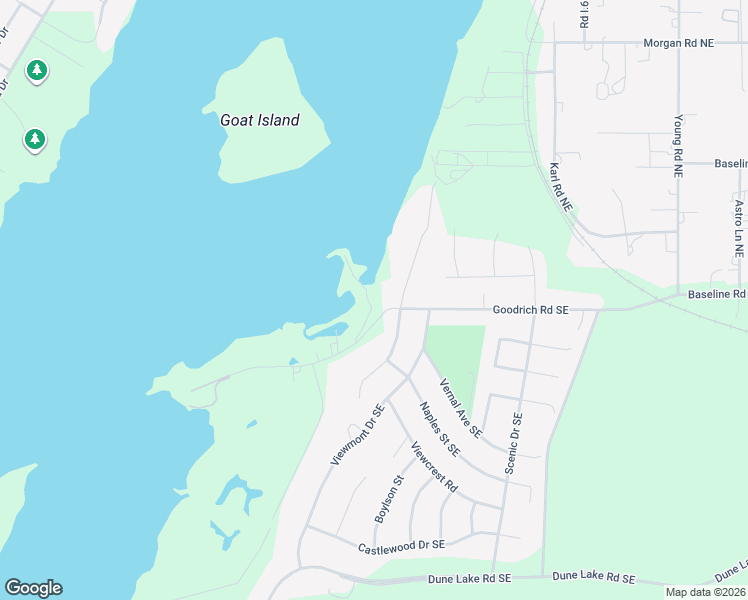 map of restaurants, bars, coffee shops, grocery stores, and more near 48 Pelican Drive Southeast in Moses Lake