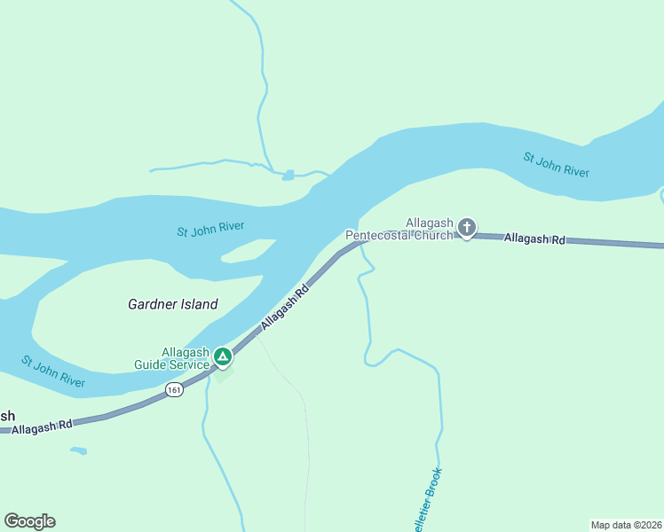 map of restaurants, bars, coffee shops, grocery stores, and more near 858 Allagash Road in Allagash