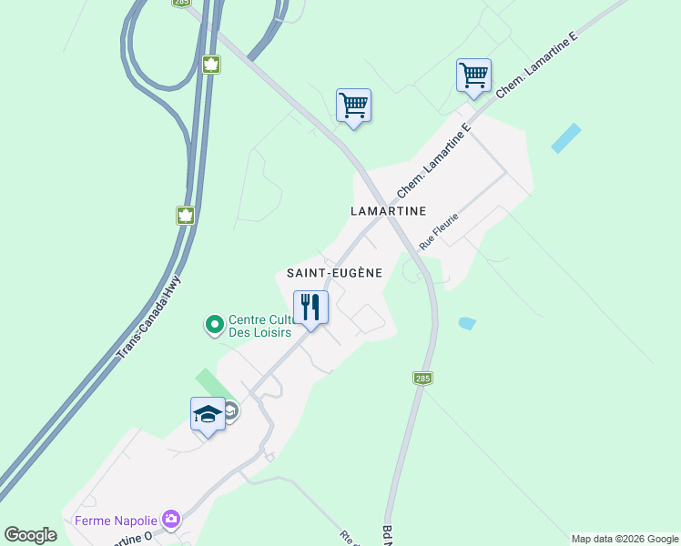 map of restaurants, bars, coffee shops, grocery stores, and more near 16 Chemin Lamartine Ouest in L'Islet