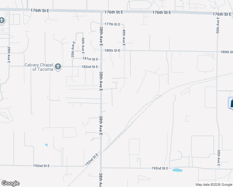 map of restaurants, bars, coffee shops, grocery stores, and more near 3903 184th Street East in Tacoma