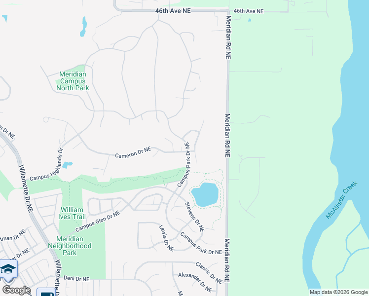 map of restaurants, bars, coffee shops, grocery stores, and more near 3804 Cameron Drive Northeast in Lacey