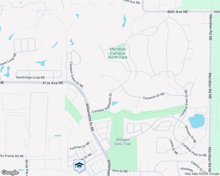map of restaurants, bars, coffee shops, grocery stores, and more near 3943 Jett Lane in Lacey