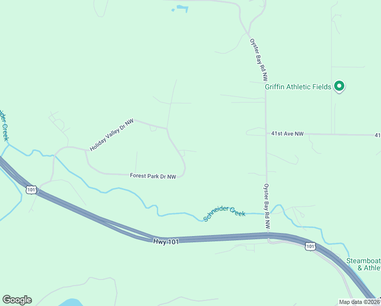 map of restaurants, bars, coffee shops, grocery stores, and more near 3900 Forest Park Street Northwest in Olympia