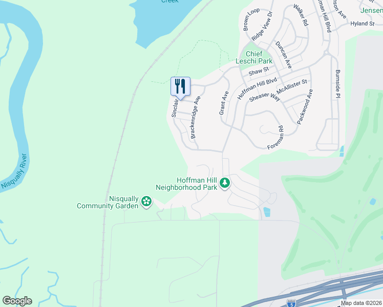 map of restaurants, bars, coffee shops, grocery stores, and more near 1323 Sinclair Drive in DuPont