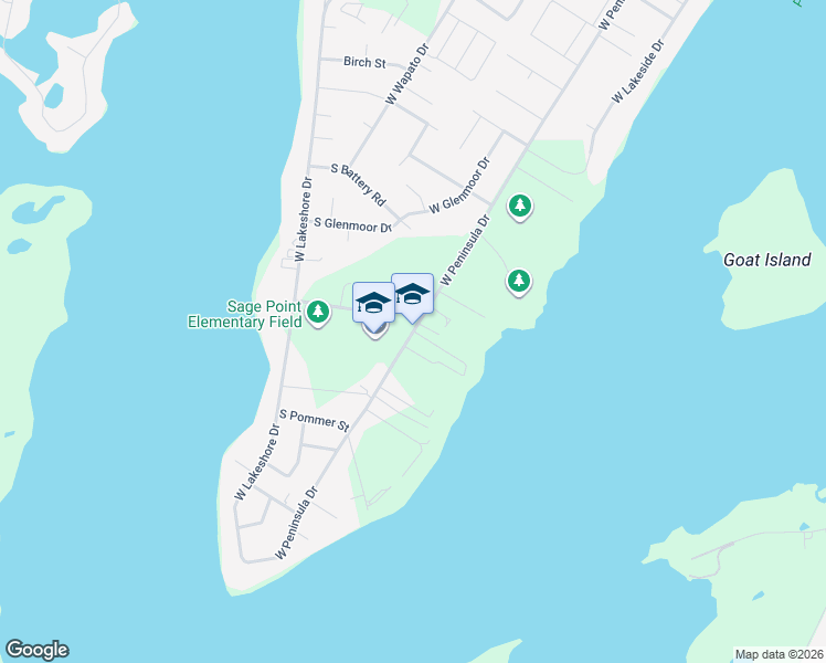 map of restaurants, bars, coffee shops, grocery stores, and more near 4000 West Peninsula Drive in Moses Lake