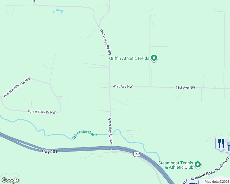 map of restaurants, bars, coffee shops, grocery stores, and more near 7120 41st Avenue Northwest in Olympia