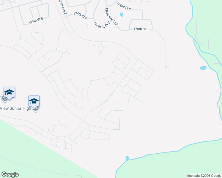 map of restaurants, bars, coffee shops, grocery stores, and more near 17509 136th Avenue Court East in South Hill
