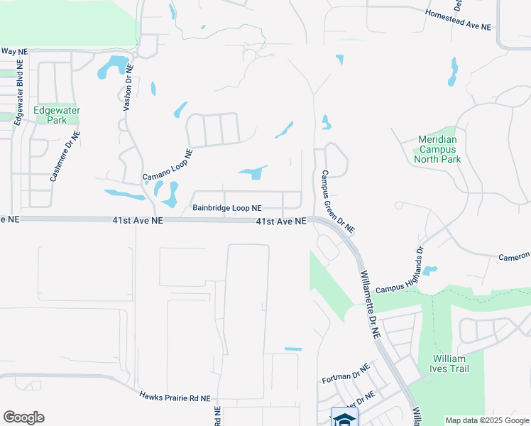 map of restaurants, bars, coffee shops, grocery stores, and more near 8404 Bainbridge Loop Northeast in Lacey