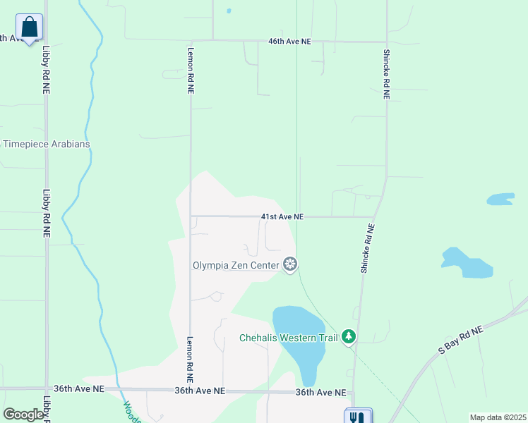 map of restaurants, bars, coffee shops, grocery stores, and more near 3210 41st Avenue Northeast in Olympia