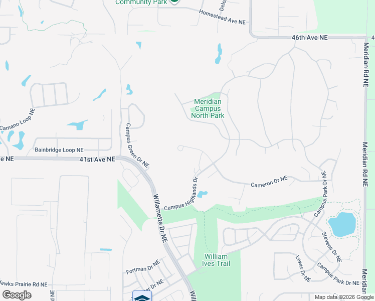 map of restaurants, bars, coffee shops, grocery stores, and more near 4085 Cameron Lane Northeast in Lacey