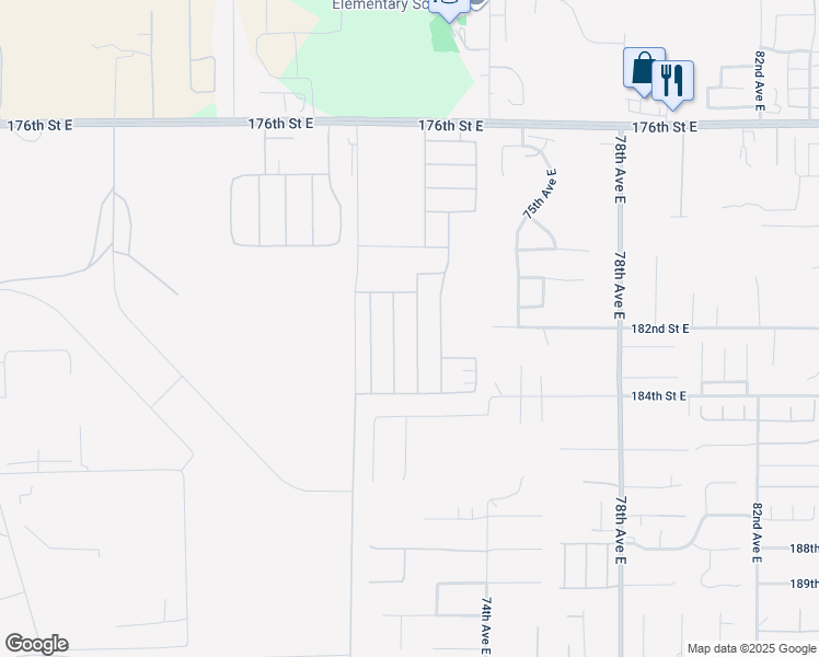 map of restaurants, bars, coffee shops, grocery stores, and more near 18208 72nd Avenue East in Puyallup