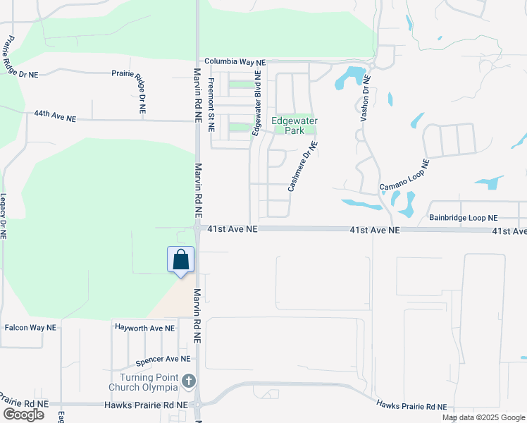 map of restaurants, bars, coffee shops, grocery stores, and more near 4123 McKinley Street Northeast in Lacey