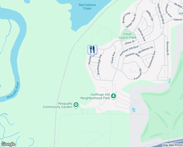 map of restaurants, bars, coffee shops, grocery stores, and more near 1359 Sinclair Drive in DuPont
