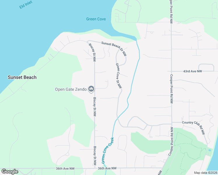 map of restaurants, bars, coffee shops, grocery stores, and more near 3211 41st Way Northwest in Olympia