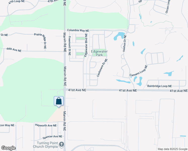 map of restaurants, bars, coffee shops, grocery stores, and more near 7709 Whitney Avenue Northeast in Lacey