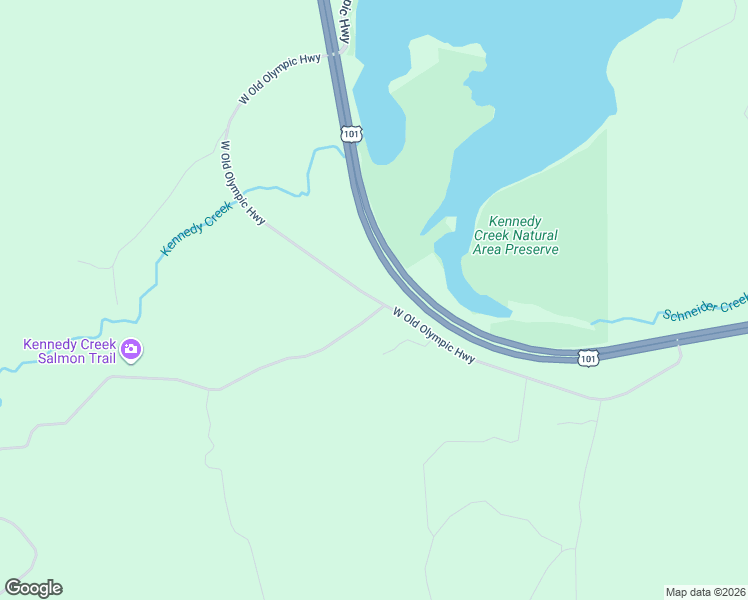 map of restaurants, bars, coffee shops, grocery stores, and more near West Old Olympic Highway in Olympia