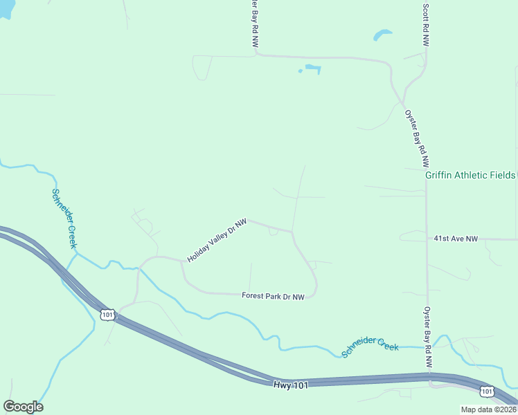 map of restaurants, bars, coffee shops, grocery stores, and more near 7640 Holiday Valley Drive Northwest in Olympia