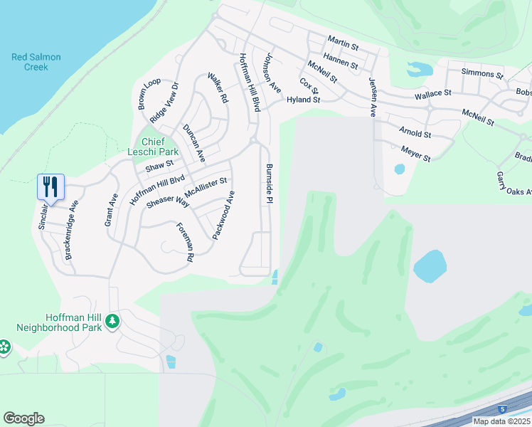 map of restaurants, bars, coffee shops, grocery stores, and more near 1467 Burnside Place in DuPont