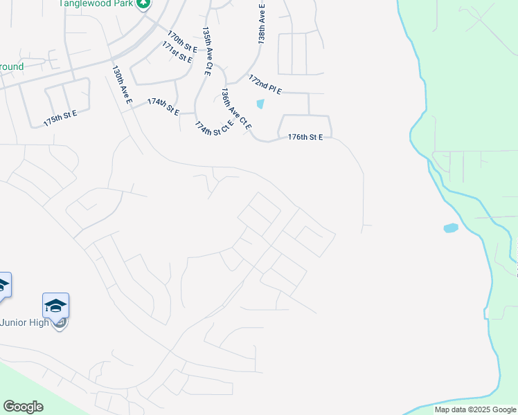 map of restaurants, bars, coffee shops, grocery stores, and more near 17510 136th Avenue Court East in Puyallup