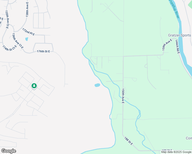 map of restaurants, bars, coffee shops, grocery stores, and more near 17824 150th Avenue East in Orting