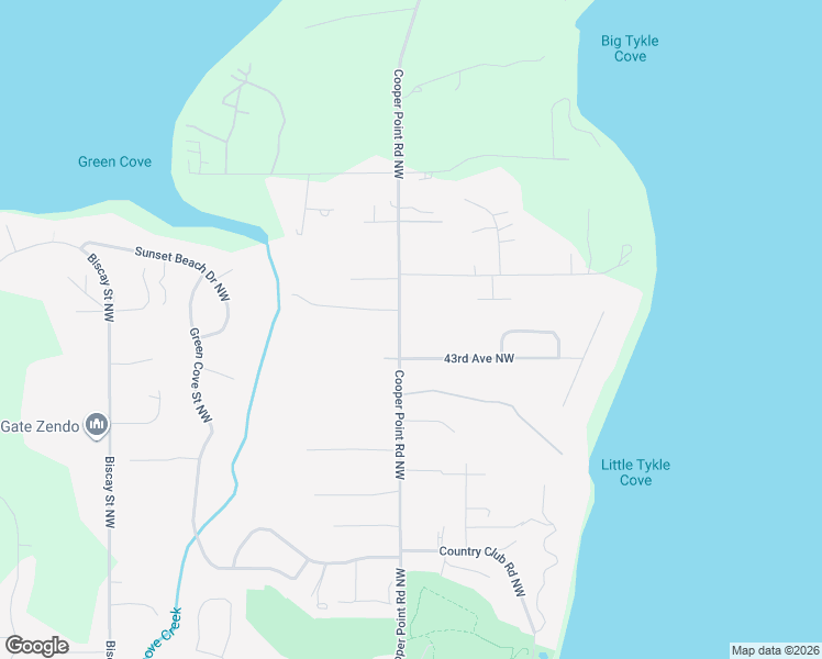 map of restaurants, bars, coffee shops, grocery stores, and more near 4334 Cooper Point Road Northwest in Olympia