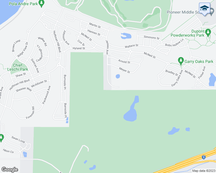 map of restaurants, bars, coffee shops, grocery stores, and more near 2703 Macarthur Street in DuPont