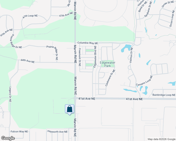 map of restaurants, bars, coffee shops, grocery stores, and more near 7620 Traditions Avenue Northeast in Lacey