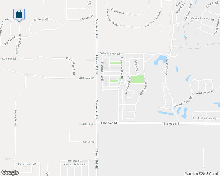 map of restaurants, bars, coffee shops, grocery stores, and more near 7516 Traditions Avenue Northeast in Lacey