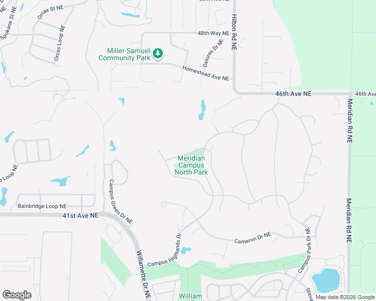 map of restaurants, bars, coffee shops, grocery stores, and more near 8830 Shepard Way Northeast in Lacey