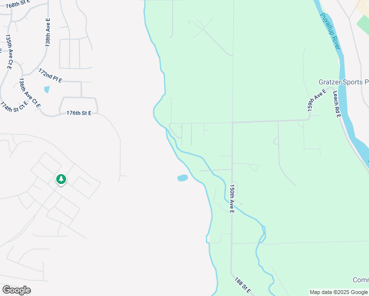 map of restaurants, bars, coffee shops, grocery stores, and more near 17824 150th Avenue East in Orting