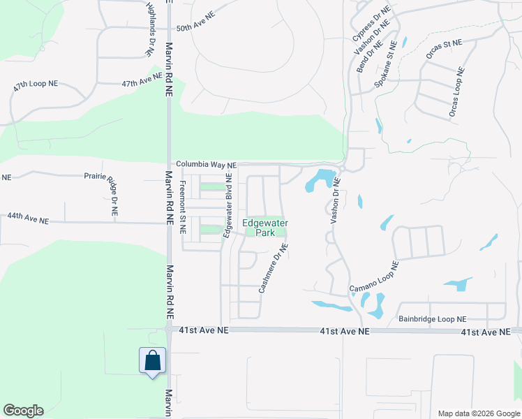 map of restaurants, bars, coffee shops, grocery stores, and more near 4413 Logan Drive Northeast in Lacey