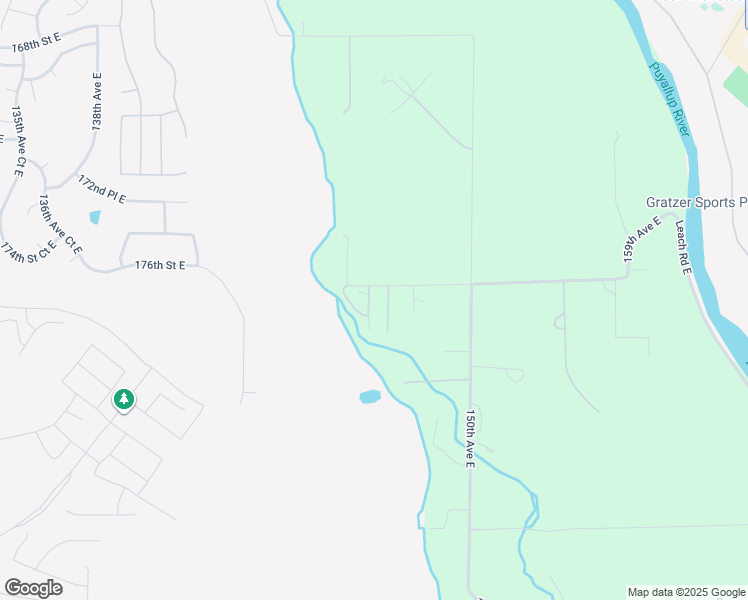 map of restaurants, bars, coffee shops, grocery stores, and more near 17611 147th Avenue East in Orting