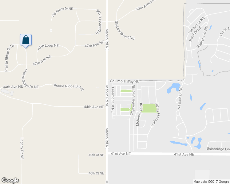 map of restaurants, bars, coffee shops, grocery stores, and more near 4500 Freemont Street Northeast in Olympia