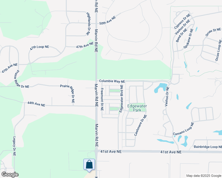 map of restaurants, bars, coffee shops, grocery stores, and more near 7542 Pike Avenue Northeast in Lacey