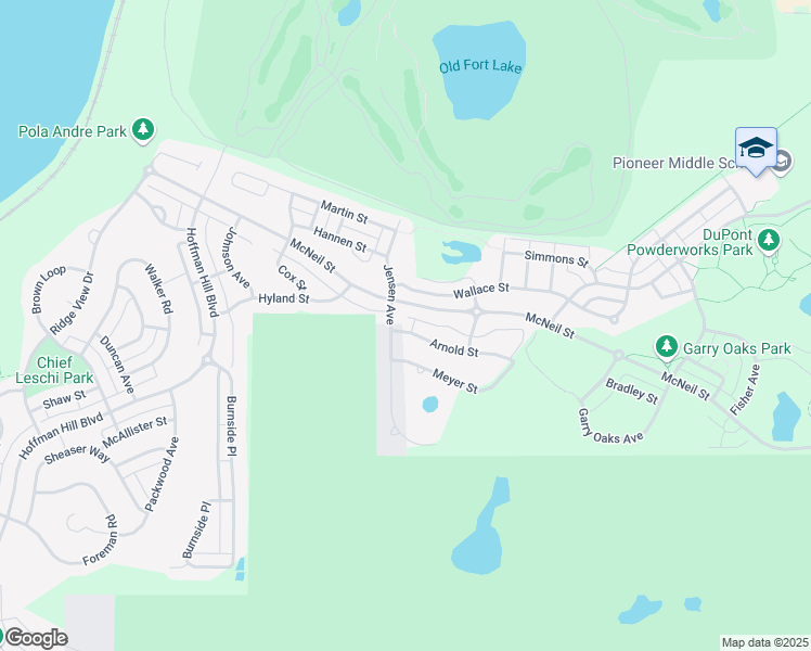 map of restaurants, bars, coffee shops, grocery stores, and more near 2772 Arnold Street in DuPont