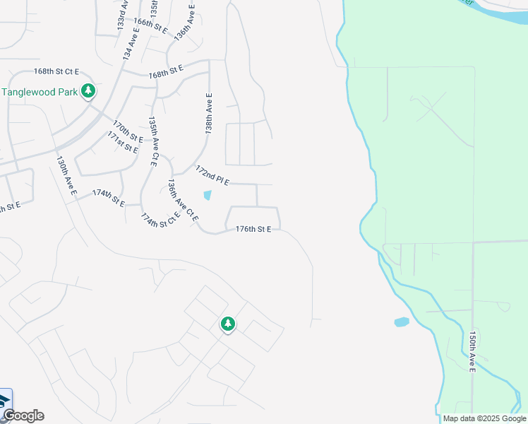 map of restaurants, bars, coffee shops, grocery stores, and more near 14010 174th Street Court East in Puyallup