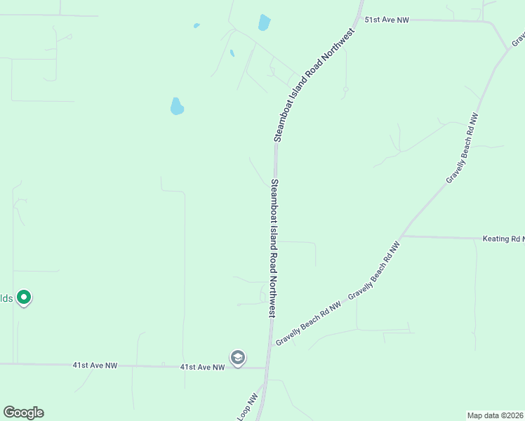 map of restaurants, bars, coffee shops, grocery stores, and more near 4545 Steamboat Island Road Northwest in Olympia