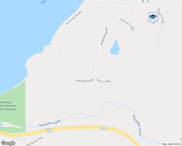 map of restaurants, bars, coffee shops, grocery stores, and more near 4549 Shellridge Road Northwest in Olympia